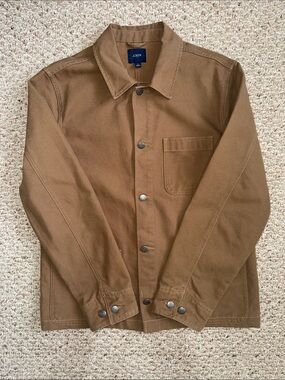 J. Crew Brown Canvas Chore Coat Medium NWOT